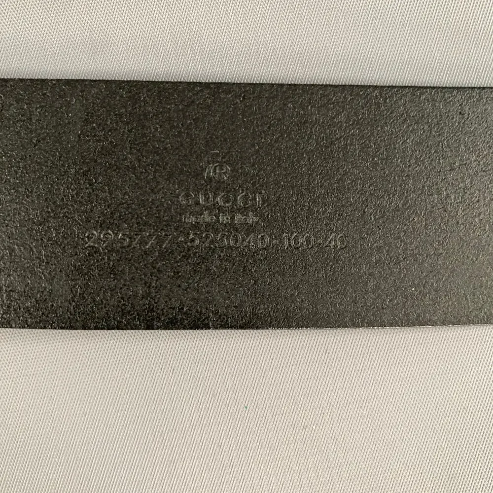 GUCCI Size 36 Black Solid Leather Belt